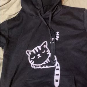 Women’s medium cat hoodie. Black